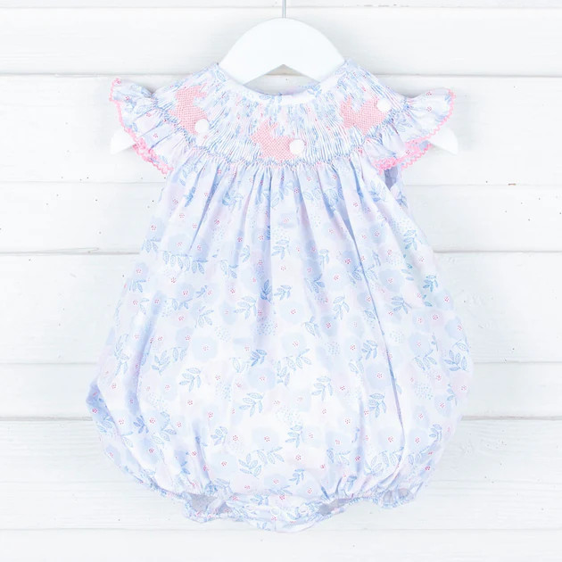 Easter Bunny Smocked Blooming Bubble | Classic Whimsy