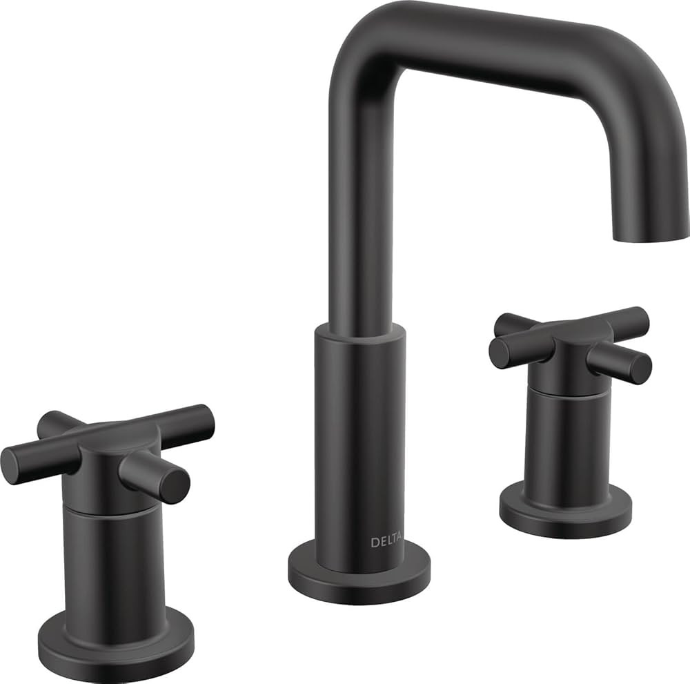 Delta Faucet Nicoli Widespread Bathroom Faucet 3 Hole, Black Bathroom Faucet, Bathroom Sink Fauce... | Amazon (US)