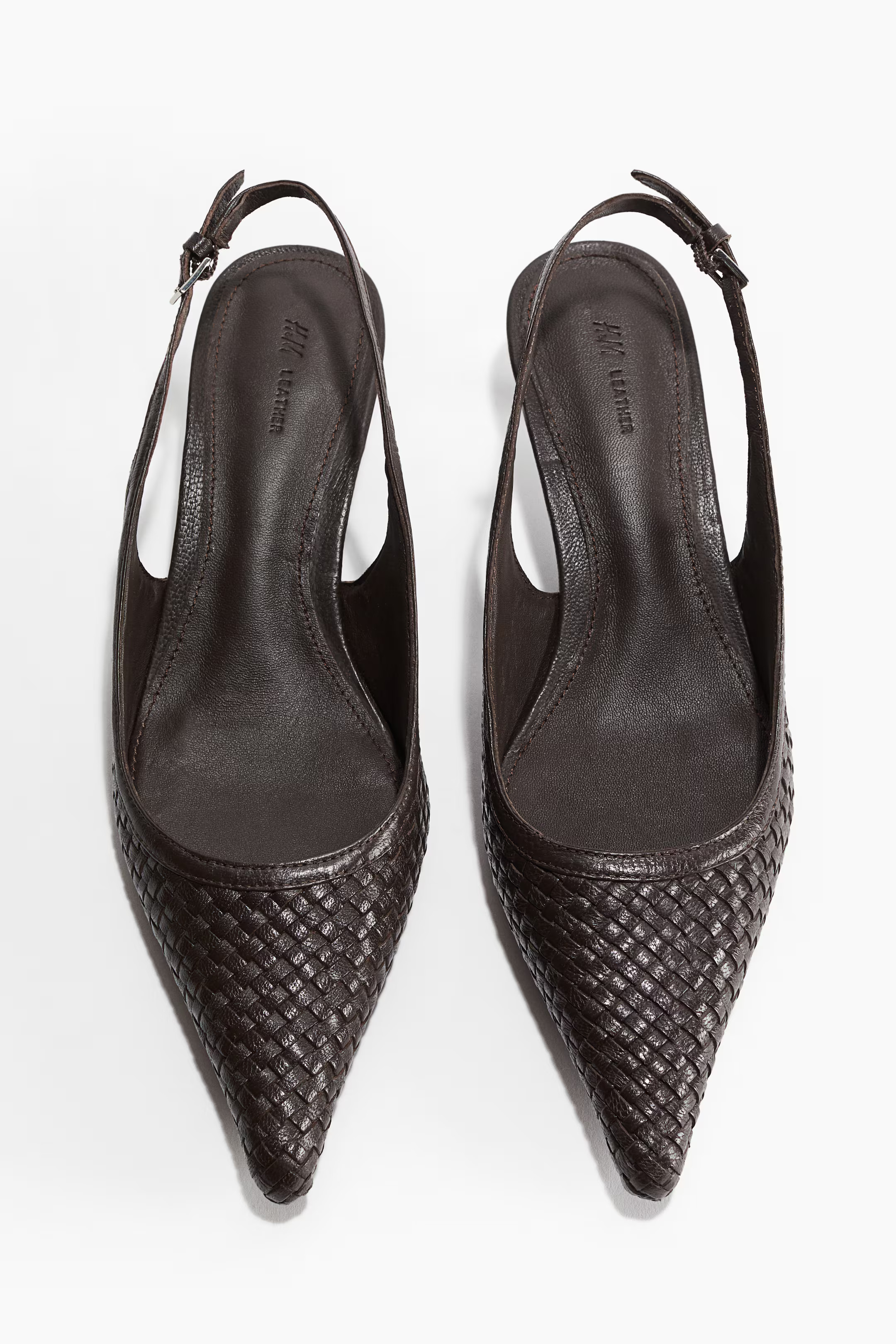 Braided leather slingbacks | H&M (UK, MY, IN, SG, PH, TW, HK)