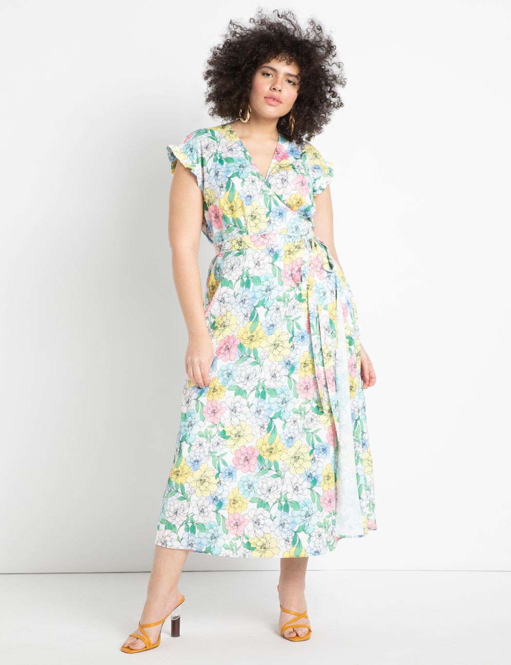 Satin Wrap Dress | Eloquii