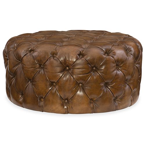 Hooker Furniture Hazel Brown Round Ottoman Co391 085 | Bellacor | Bellacor