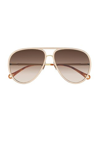Chloe Vitto Pilot in Shiny Classic Gold & Gradient Brown from Revolve.com | Revolve Clothing (Global)