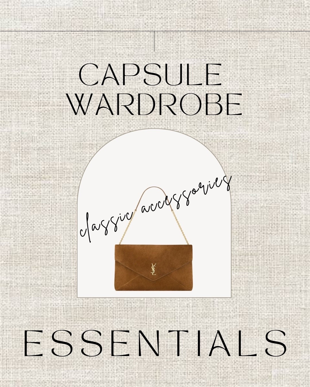 The "Cult" Accessories: A classic shoulder bag and medium gold hoops are the jewelry equivalent of a white shirt - they work with everything from a gown to a tracksuit.

Amie Pagan, capsule wardrobe, classic accessories, classic shoulder bag, gold hoop earrings


#LTKootd #LTKWorkwear