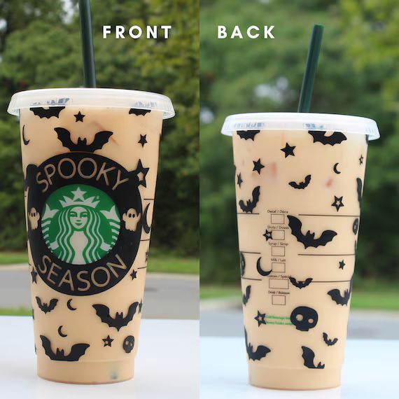 Halloween Starbucks Cup, Fall Starbucks Cup , Spooky Season Starbucks Cup , fall season cup, spoo... | Etsy (US)