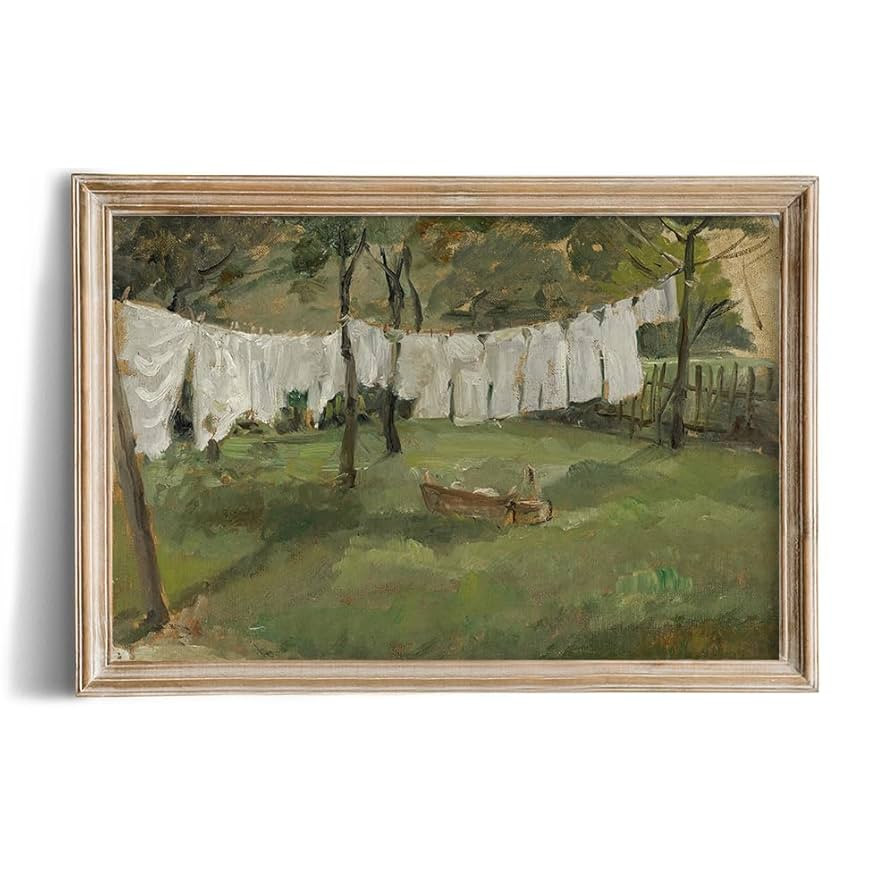 Rustic Farmhouse Wall Art Decor - 24x36 Large Unframed Rolled Canvas - Boho Landscape Picture - F... | Amazon (US)