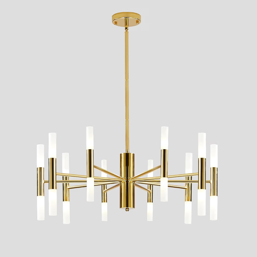 BOKT Gold Sputnik Chandelier Light Fixture 28.6" Industrial Brass Farmhouse Chandelier Light Mid ... | Amazon (US)