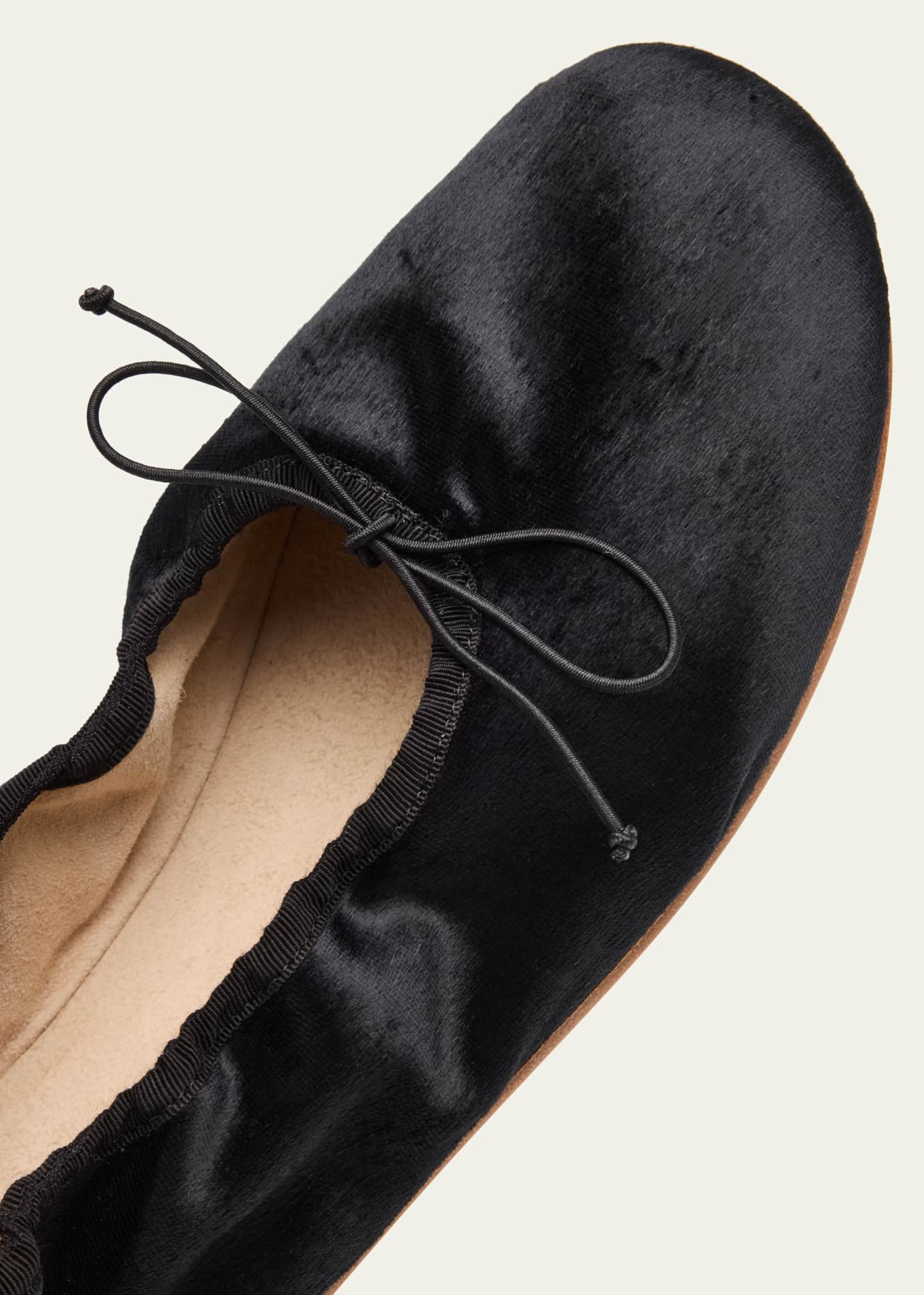 THE ROW Velvet Ballerina Flats | Bergdorf Goodman