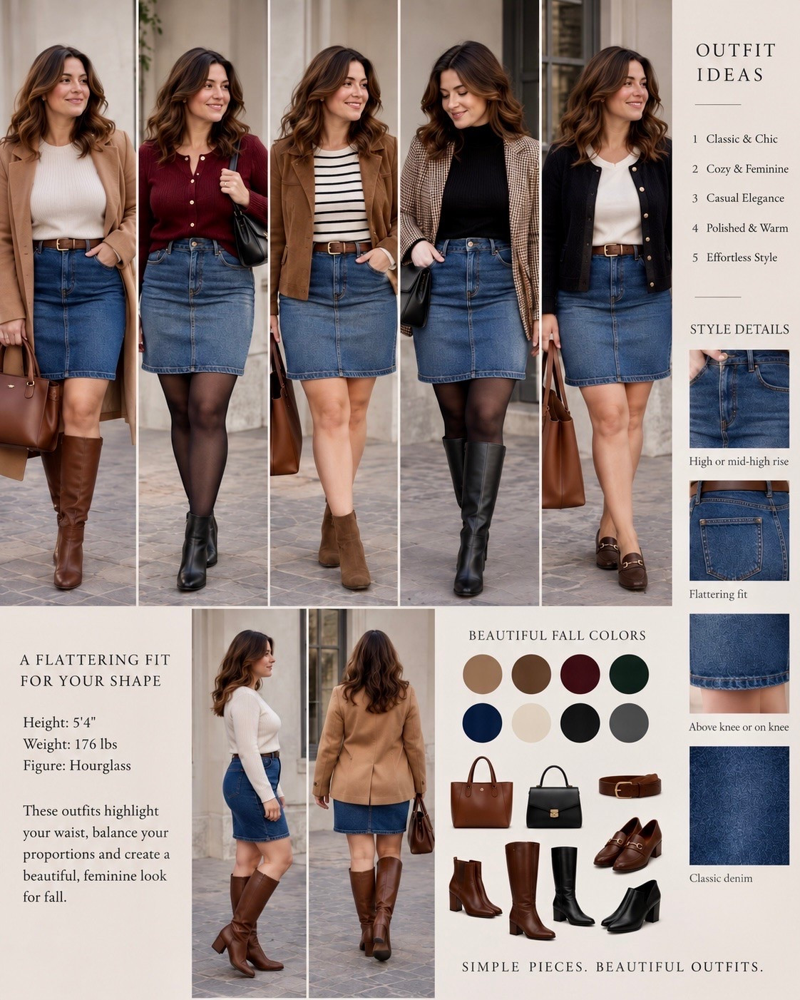 I wanted to feel a little more feminine and put together this fall — but without making getting dressed another complicated part of motherhood. 🤎

So I played around with a classic denim skirt, cozy sweaters, boots, and simple layers to find outfits that feel comfortable, flattering, and realistic for everyday mom life.

These aren't fashion-editorial outfits. They're the kind of simple fall outfits I could actually wear for school runs, errands, coffee, and ordinary days.

I put together the pieces and similar finds on LTK. Have a look at the suggested items and see if there's something that would make getting dressed a little easier for you, too.

#FallStyleForMoms #MomStyle #FallOutfits #DenimSkirtOutfit #EverydayStyle