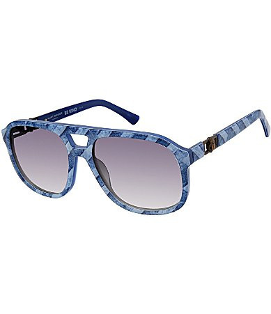 Kurt Geiger London Women's KGL1020 58mm Denim Print Square Sunglasses - Denim/Navy | Dillard's