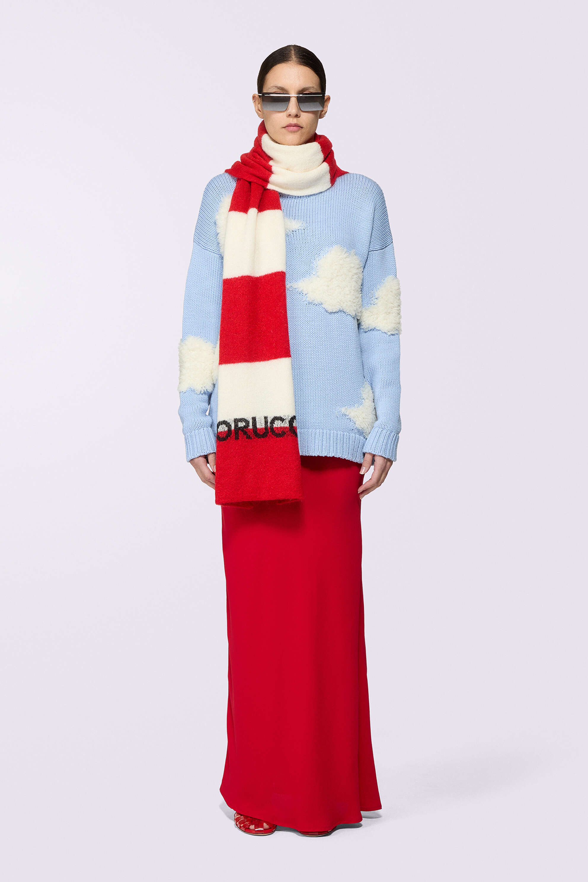 Angels Clouds Knit Jumper Blue | Fiorucci