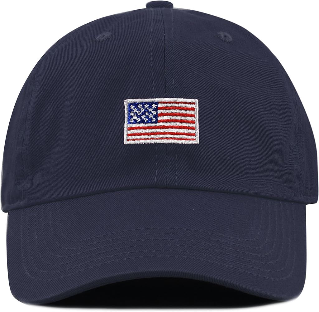 The Hat Depot Kids American Flag & Cute Embroidery Cotton Baseball Cap Hat | Amazon (US)