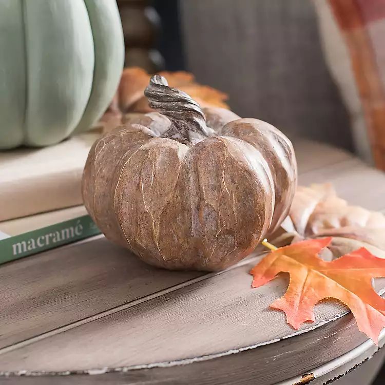 Twisted Stem Brown Pumpkin, 4 in. | Kirkland's Home