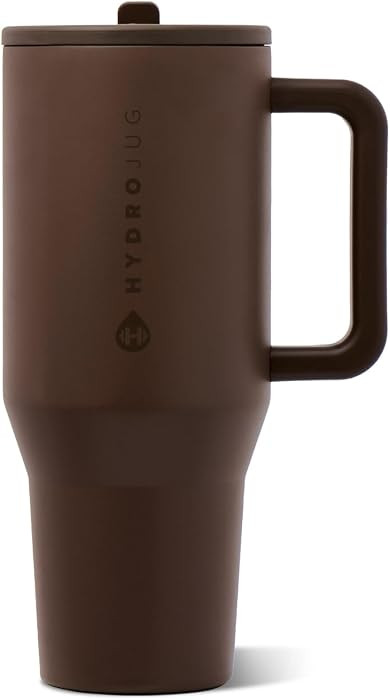 HydroJug Traveler 32oz, Insulated Tumbler with Handle & Straw, Chestnut | Amazon (US)