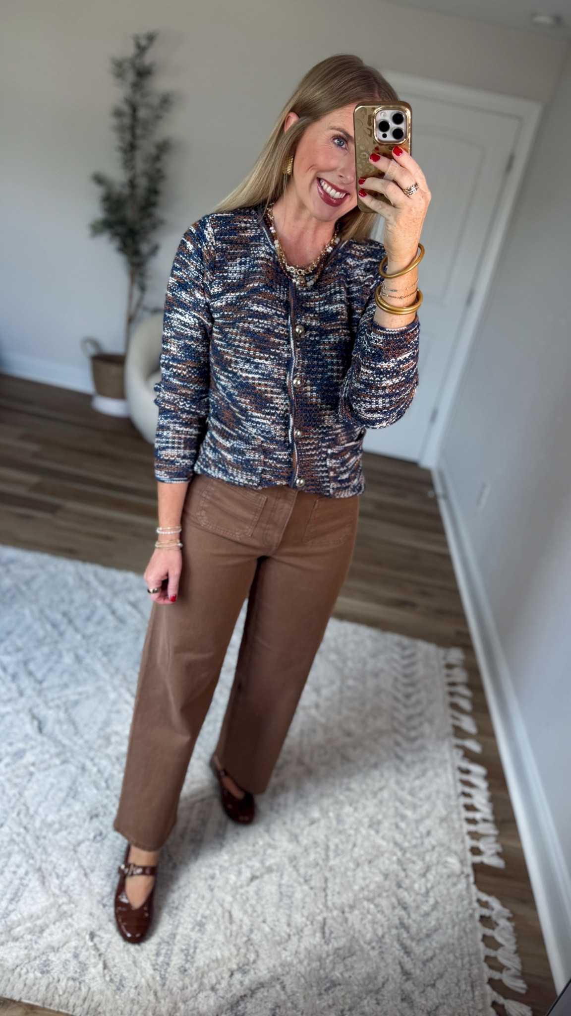 Daily try on, Walmart outfit, Walmart fashion, Walmart try on, fall fashion, scenario, Target sailor jeans, brown jeans

#LTKootd