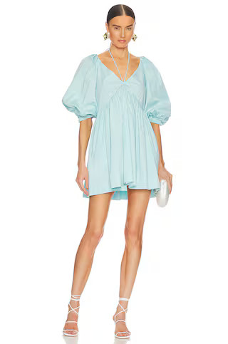 L'Academie Ilana Mini Dress in Baby Blue from Revolve.com | Revolve Clothing (Global)