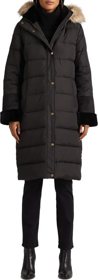 Faux Fur Trim Down & Feather Puffer Jacket | Nordstrom