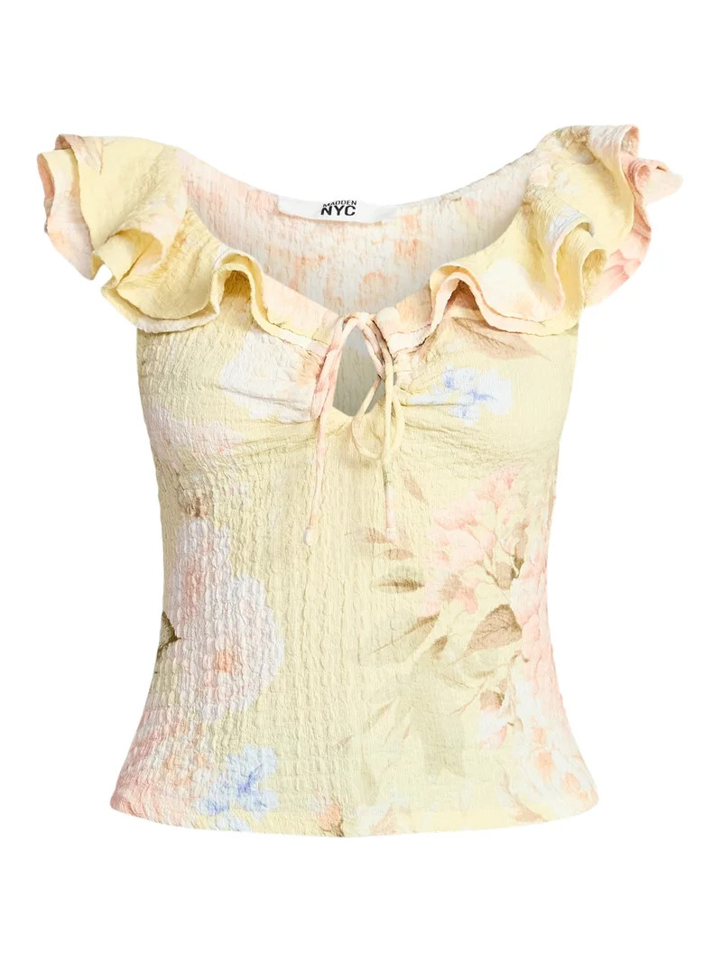 Madden NYC Women's Ruffle Top, Sizes XXS-XXL | Walmart (US)