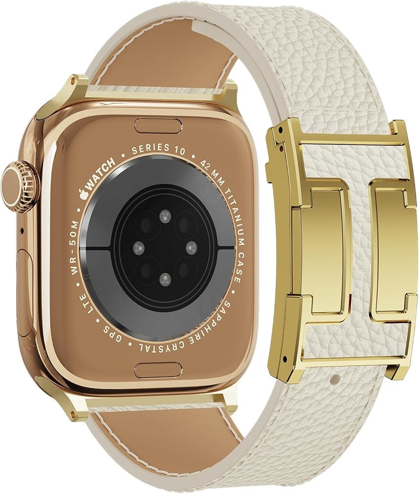 Leather Magnetic Watch Band Compatible with Apple Watch Ultra 49mm 46mm 45mm 44mm 42mm 41mm 40mm ... | Amazon (US)