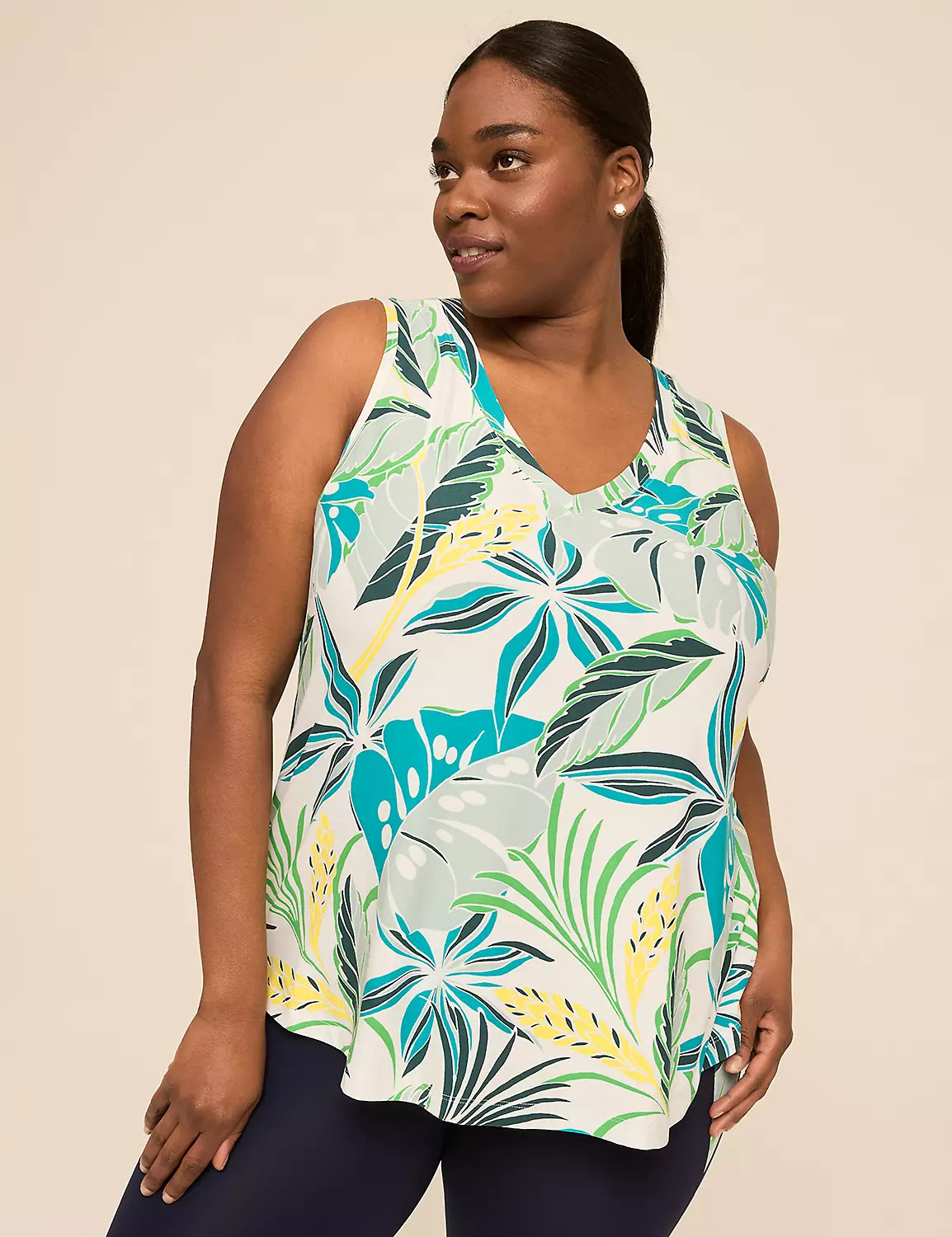 LIVI Soft Ruched-Back Tank | LaneBryant | Lane Bryant (US)