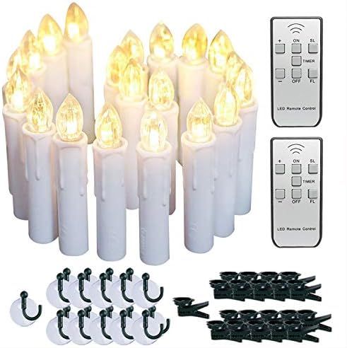 Raycare 20 PCS Battery Operated Taper Candle Lights with Remote, Led Window Candles with 8H Timer... | Amazon (US)