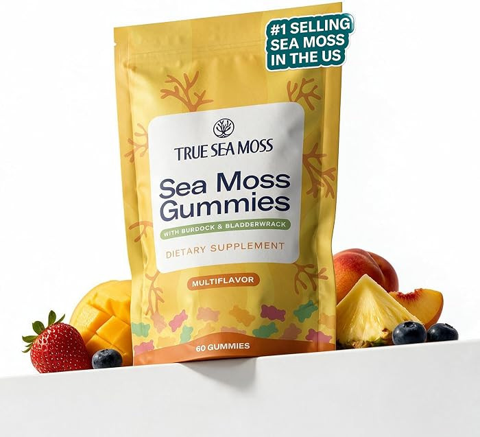 TrueSeaMoss Sea Moss Gummies with Bladderwrack & Burdock Root \u2013 Vegan Formula for Adults & K... | Amazon (US)