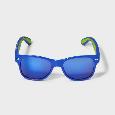 Boys' Surf Sunglasses with Green Grip - Cat & Jack™ Blue: Maximum UV Protection, Ages 3-9, Recycled Plastic Frame | Target