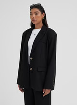 Black Oversized Single Breasted Blazer – Georgina | 4th & Reckless