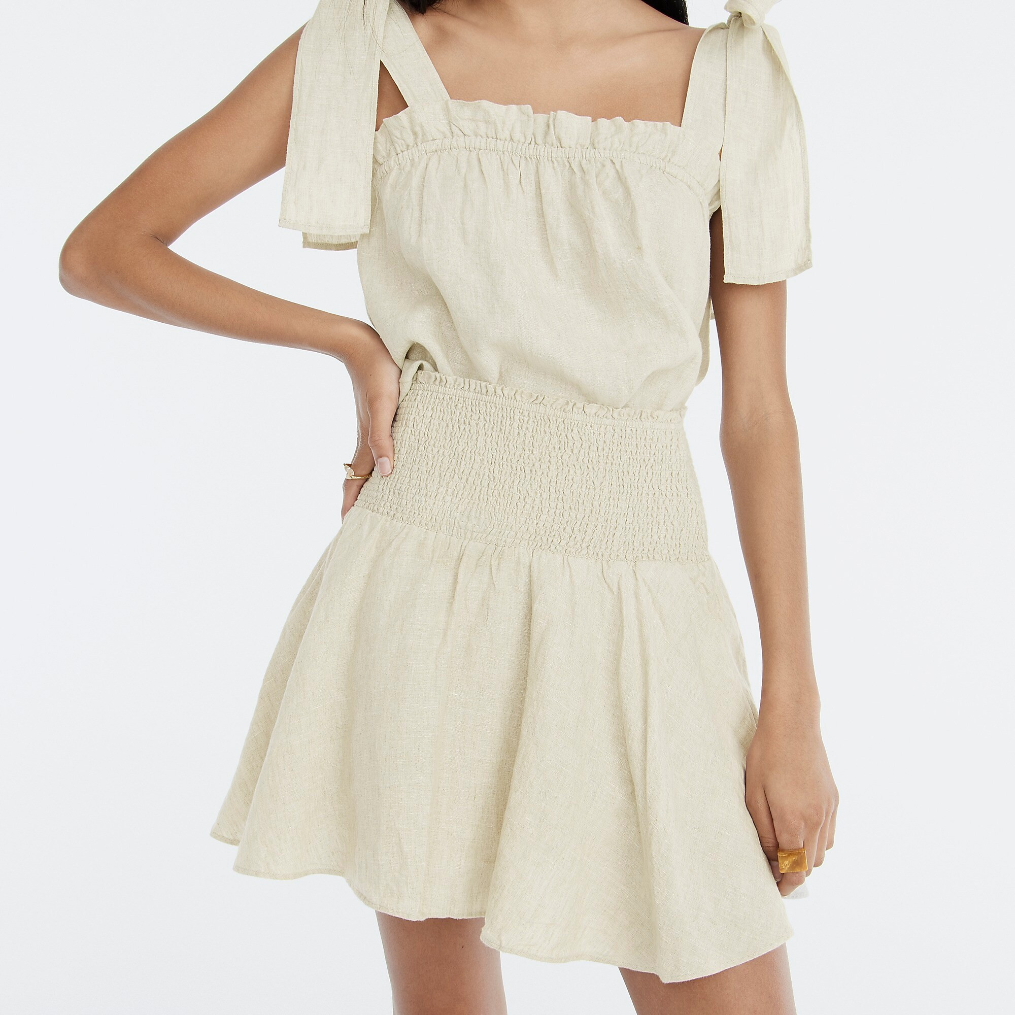 Linen smocked mini skirt
Item BG546
 | J. Crew US