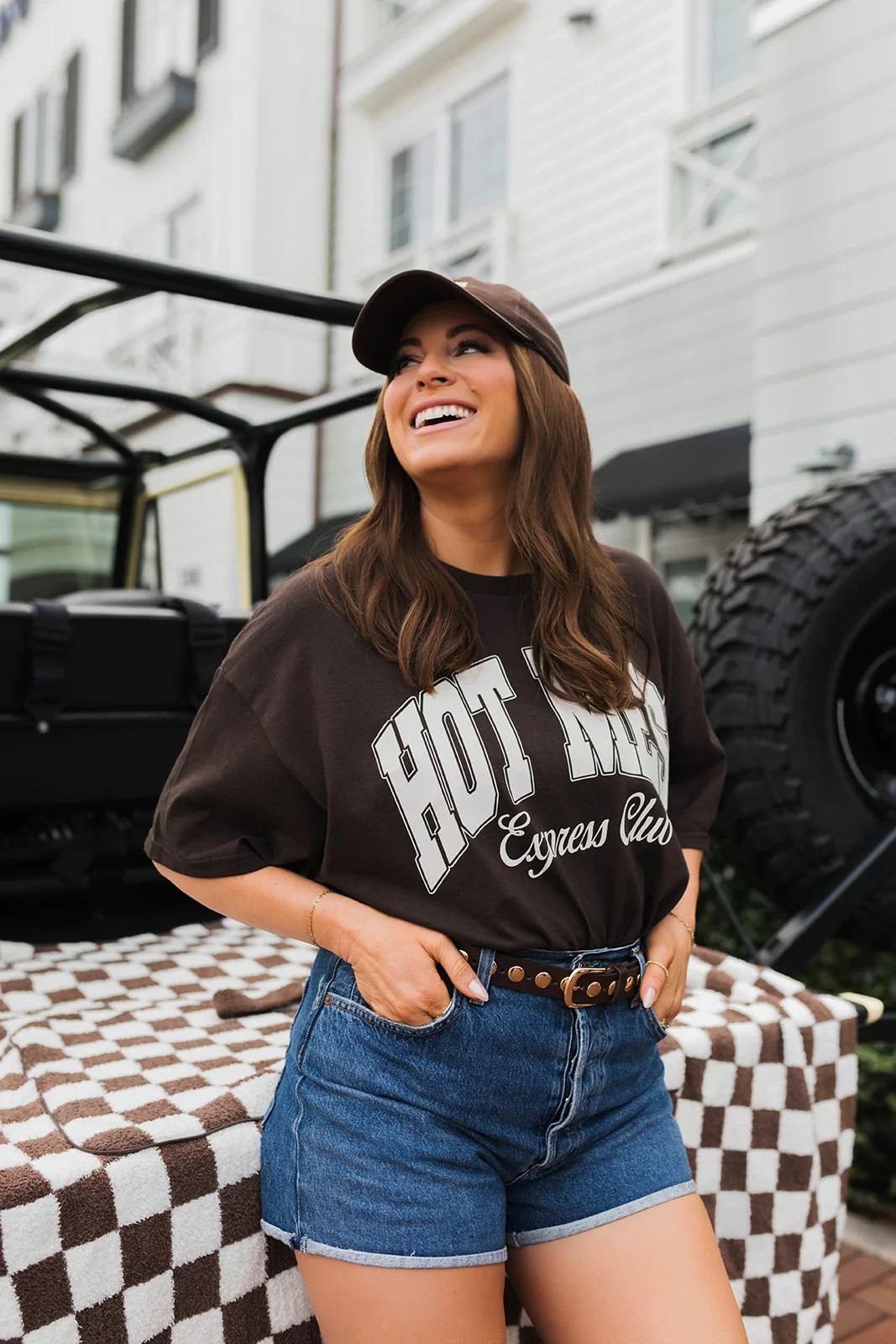 Brown Hot Mess Varsity Tee | Shop Staykation