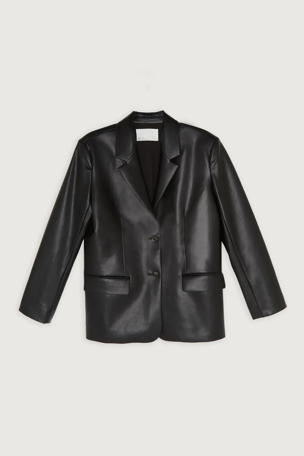 VEGAN LEATHER BLAZER | OAK + FORT