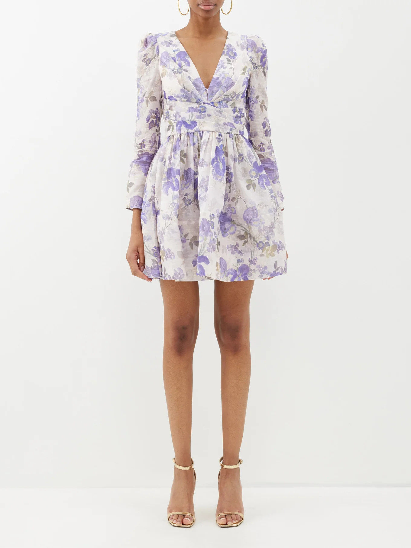 Lyrical floral-print linen-blend dress | Matches (US)