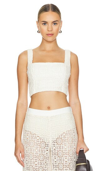 Agua Bendita Kosia Top in Beige. - size M | Revolve Clothing (Global)
