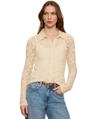 Women's Dreamer Long-Sleeve Lace Blouse | Macy's