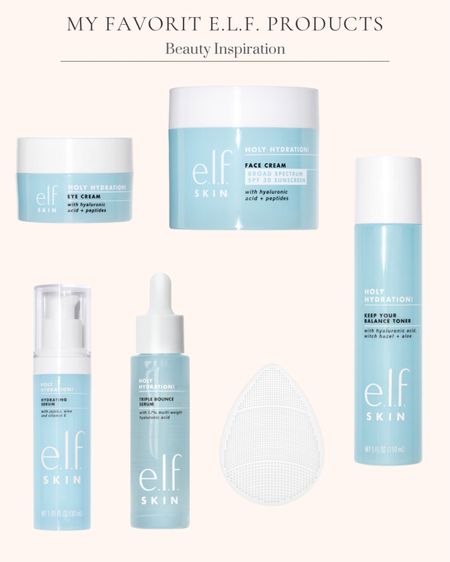 My favorite e.l.f. Skincare products. Over 40 skincare. Keep your balance toner. Exfoliating silicone scrubber. Hydrating serum. Holy hydration eye cream. Holy hydration triple bounce serum. Holy hydration face cream  

#LTKbeauty #LTKSpringSale #LTKover40