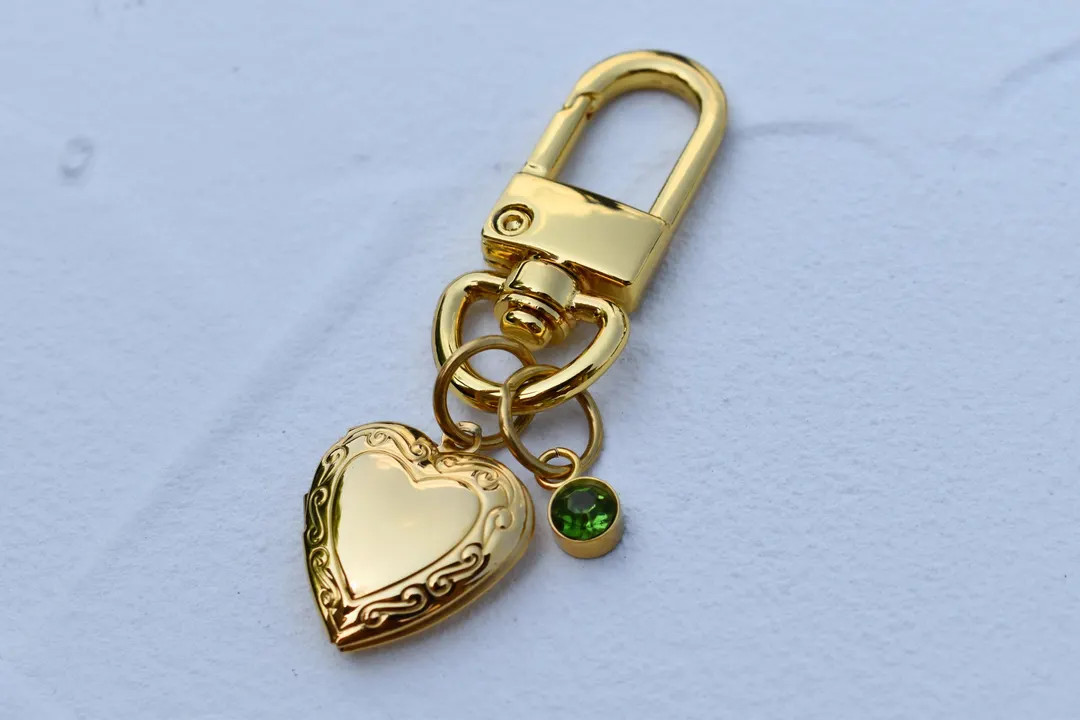 Locket Keychain, Bag Charm, Heart Charm Bag Charm, Personalized Keychain Multiple Charm, Anti Tar... | Etsy (US)