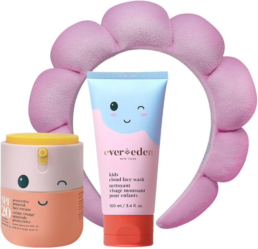 Happy Morning DUO Kids Spa Headband for Girls: Clean & Vegan Skin Care Bundle | Cloud Face Wash +... | Amazon (US)
