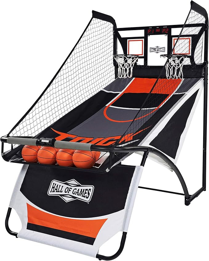 Hall of Games 2 Player Arcade Basketball Game, Black/Grey | Amazon (US)