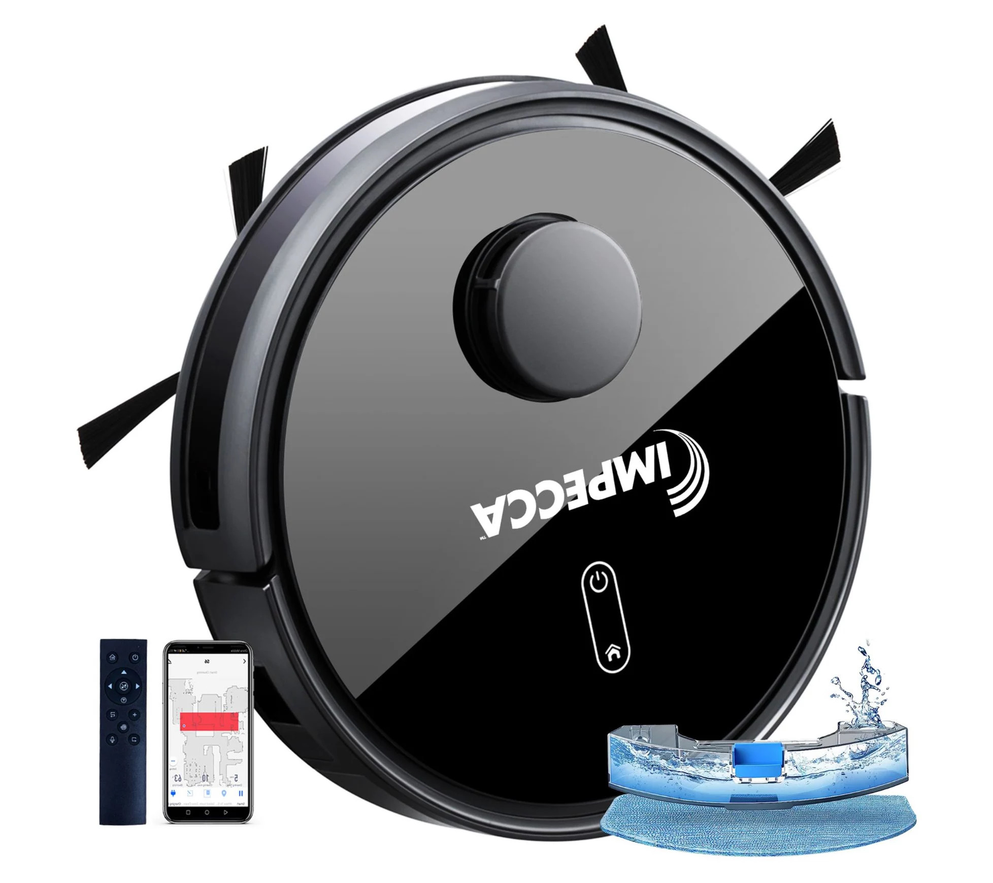 Impecca Robot Vacuum & Mop Combo, Self-Charging , Wi-Fi/App - QVC.com | QVC