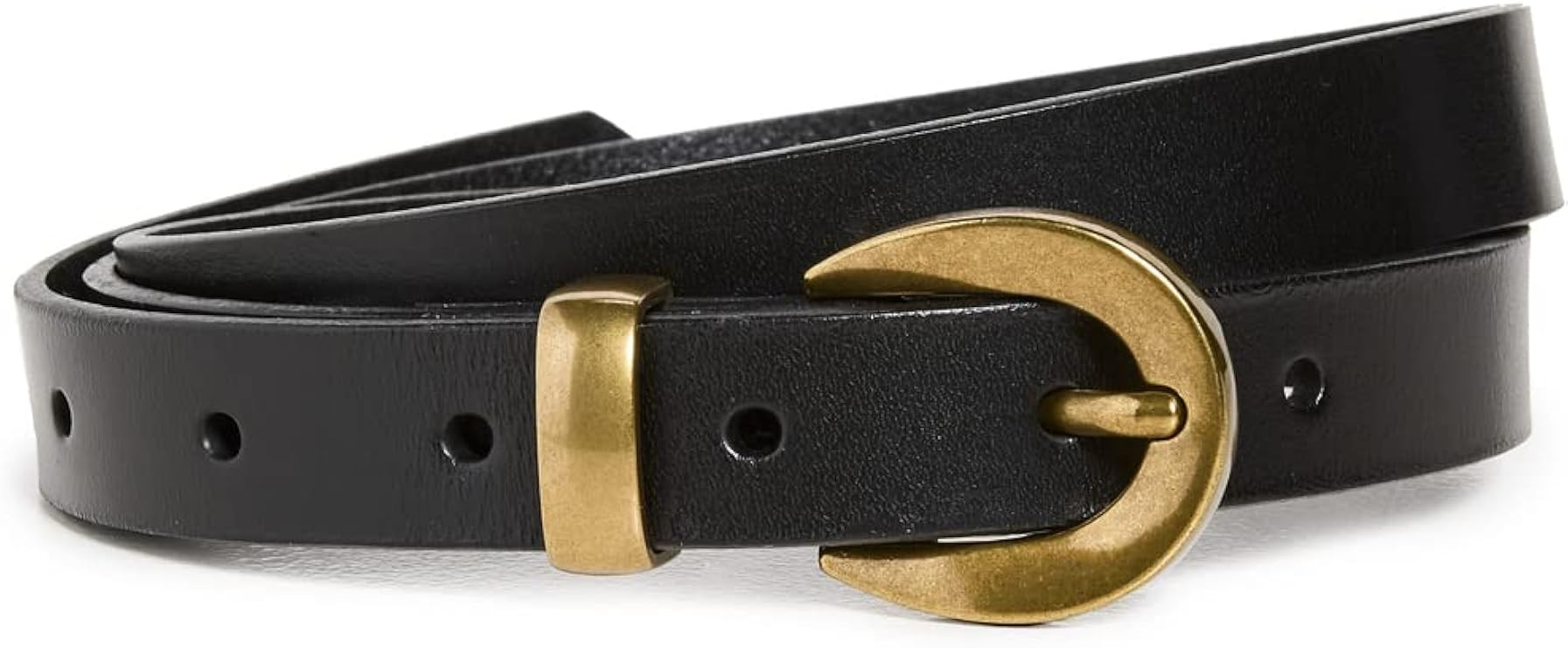Madewell Women's Chunky Buckle Skinny Leather Belt | Amazon (US)