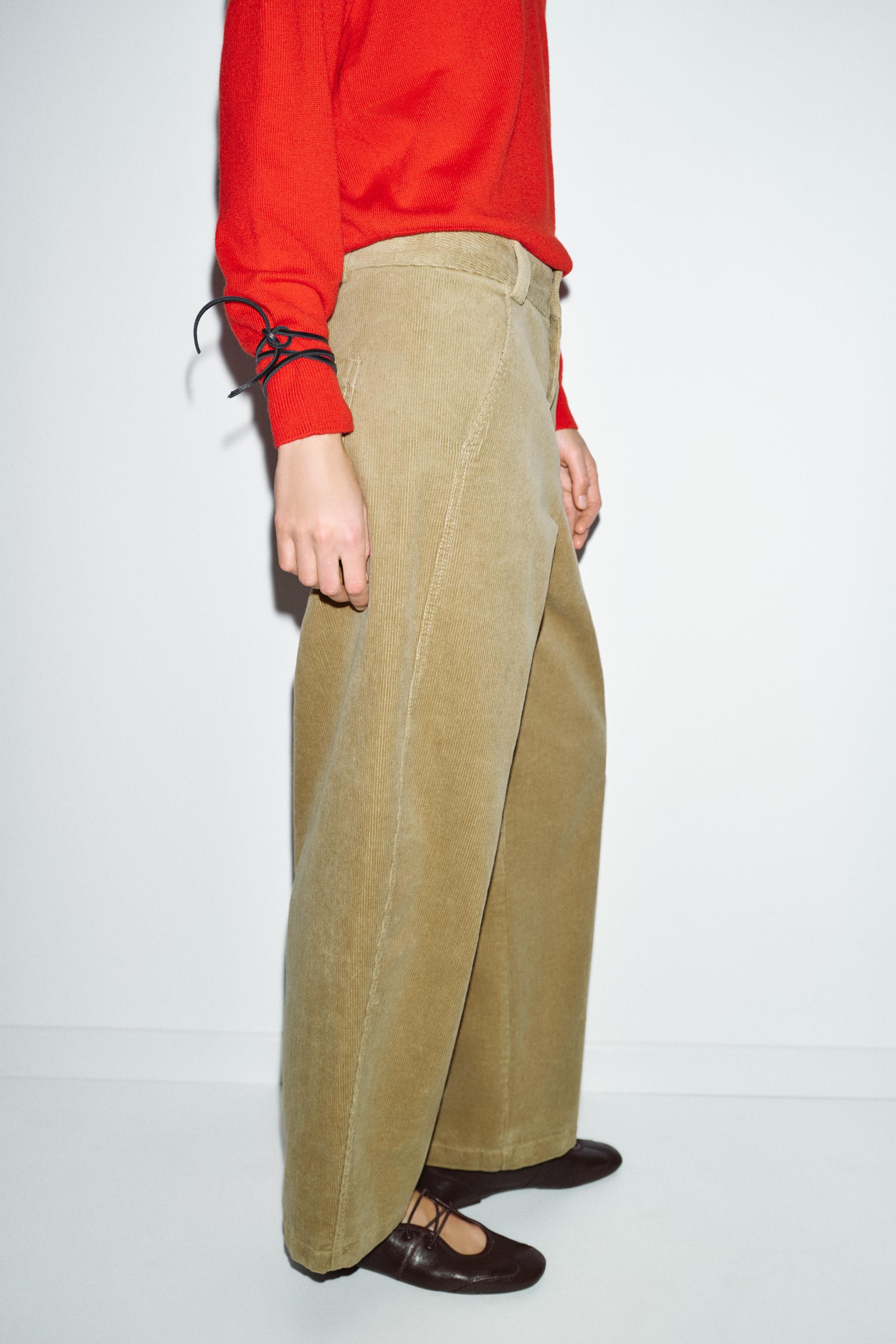 BARREL CORDUROY TROUSERS | Zara UK