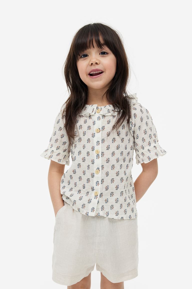 Cotton Seersucker Blouse | H&M (US)