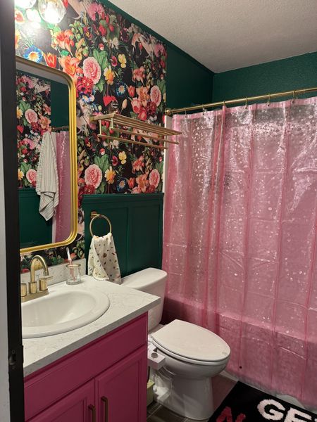 I remodeled my guest bathroom and it was an adventure! I DIY all of it and I found the coolest maximalist wallpaper and the best Barbie pink paint! 

#LTKhome