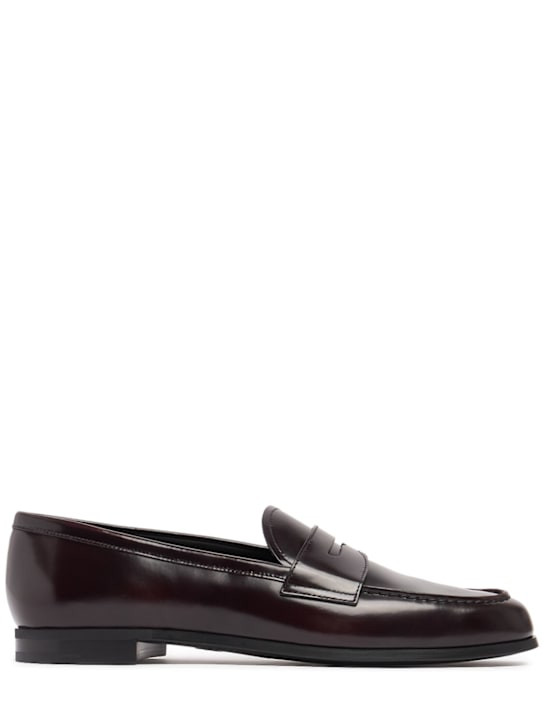 Natalie brushed leather loafers | Luisaviaroma