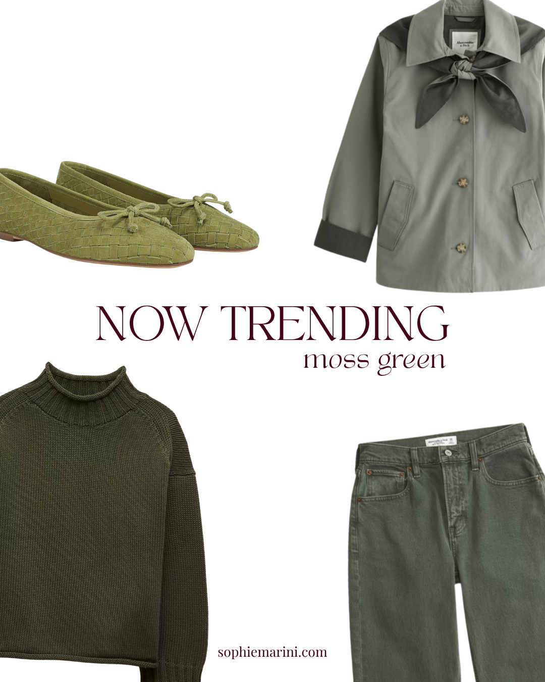 Moss green is the fall color everyone's wearing right now 🌲 🛒everything linked. Comment SHOP and I'll DM the details 💌

A rollneck sweater, bow shirt dress, suede tote, and 90s relaxed jeans — all in the shade of the season. This color feels so rich and grounding for fall — easy to wear as a full look or layered in with neutrals you already own.

[moss green trend, fall color trends, moss green sweater, green shirt dress, fall outfit ideas]
#mossgreen #fallcolortrends #falloutfitideas  

 #LTKSeasonal