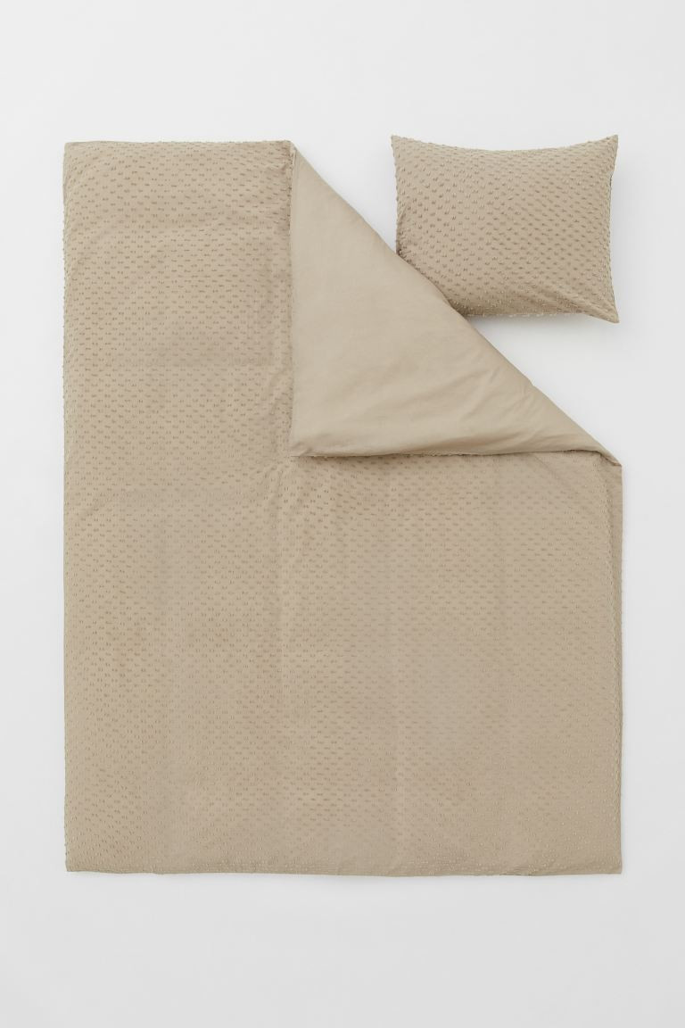 Plumeti-weave single duvet cover set | H&M (UK, MY, IN, SG, PH, TW, HK)