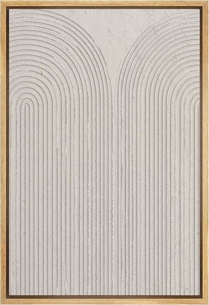 SIGNWIN Framed Canvas Print Wall Art Pastel Tan Geometric Spiral Landscape Abstract Shapes Illust... | Amazon (US)