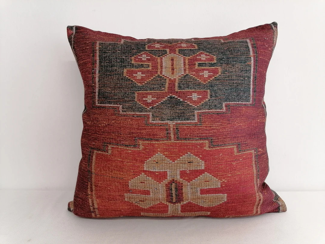 Farmhouse Pillow, Kilim Pillow Cover, Designer Pillow, Lumber Pillow, Bedding Pillow, Armchair Pi... | Etsy (US)