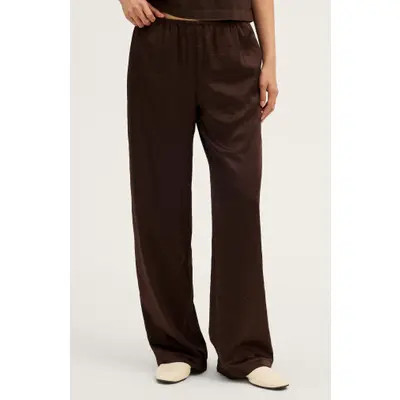 Madewell Devon Satin Pants in Dark Chicory at Nordstrom, Size Xx-Small | Nordstrom
