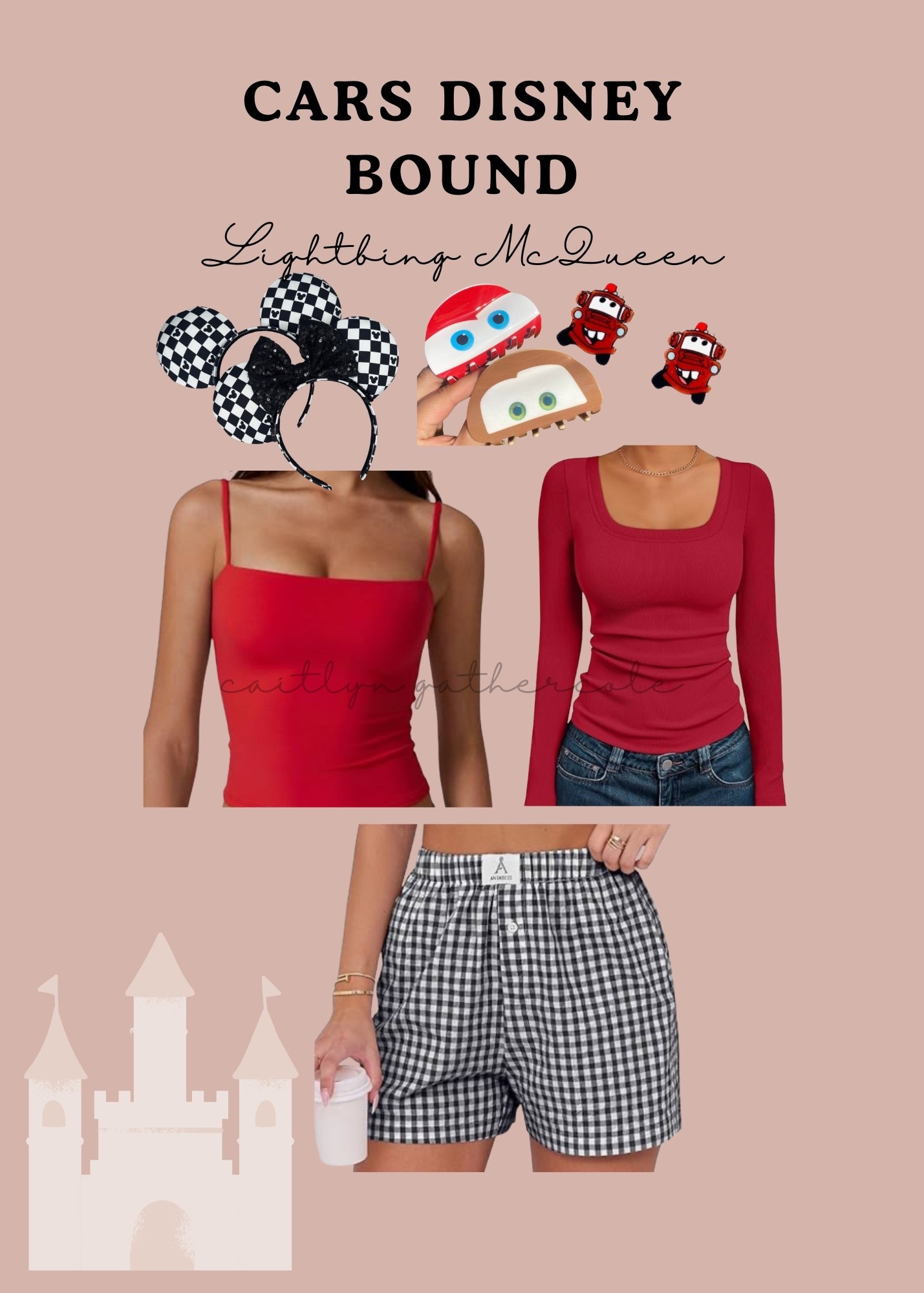 For all the boy moms! 😍 cute Disney bound outfit with pieces to wear later! 

Disney land outfit inspo. Cars world. Boy mom. Disney Hollywood studios. Pixar. Cars. Lightning McQueen