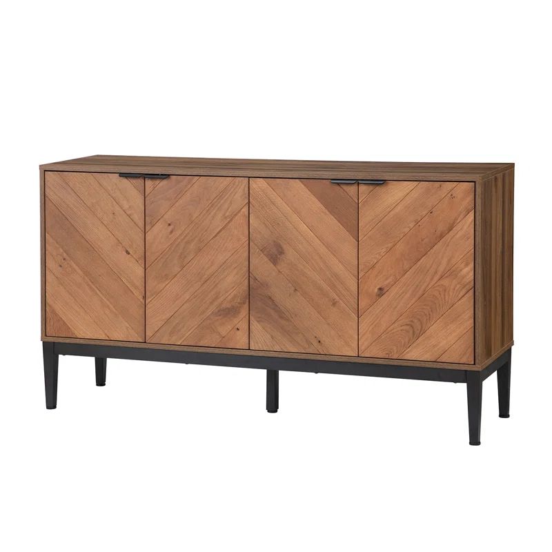 Whetsel Modern 55" Wide 4 Door Sideboard with Metal Legs | Wayfair North America